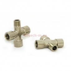 Крестовина Elitech 0704.005103 3х1/4" (мама), 1х1/4" (папа)